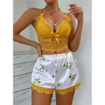 Dantelli 2’li Şortlu Pijama Takımı – Rahat & Şık Home Wear W2004 - Görsel 14