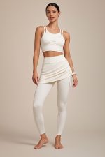 Kadın Yoga Zarif Tayt Ve Atlet Yüksek Bel Spor Slim-Fit Pilates Koşu Spor Tayt Ve Atlet W2010 - Görsel 4